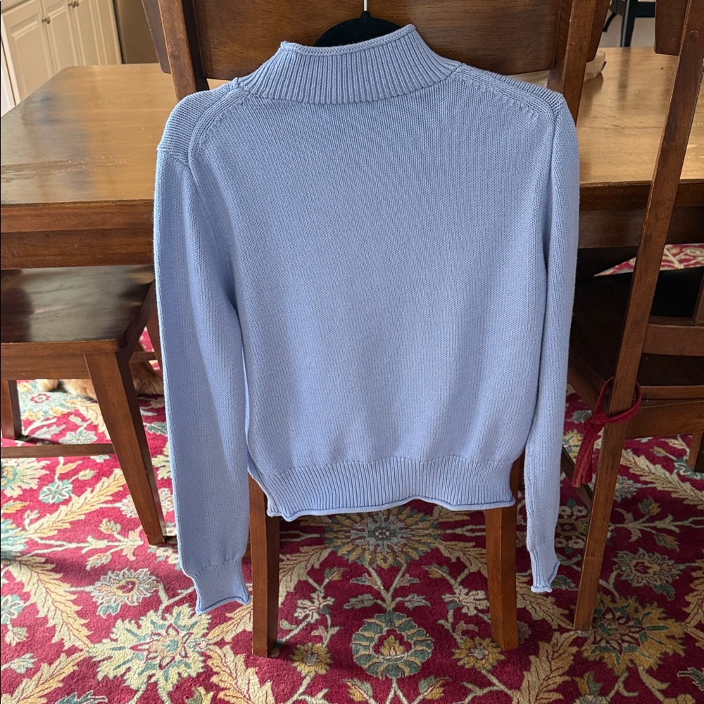J. Crew Pale Blue Mock Neck Sweater - Picture 4 of 6